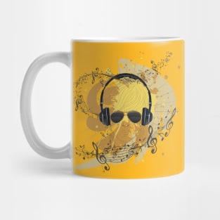 Dj Illustration with splatters Mug